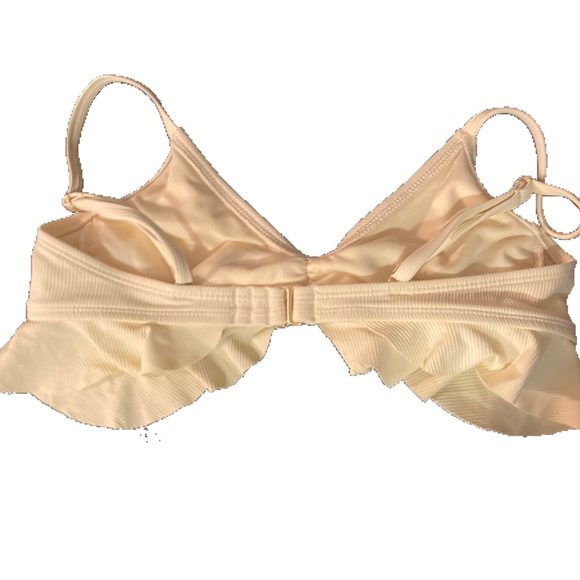 Xhilaration Ruffle Tie-Front Yellow Bikini Top - Size S - Picture 6 of 8